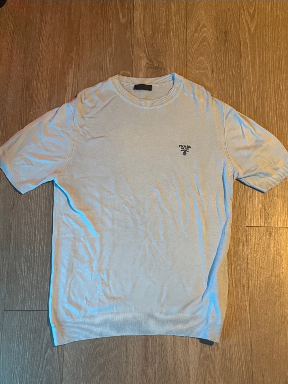 Prada Men Baby Blue Short-Sleeve Shirt